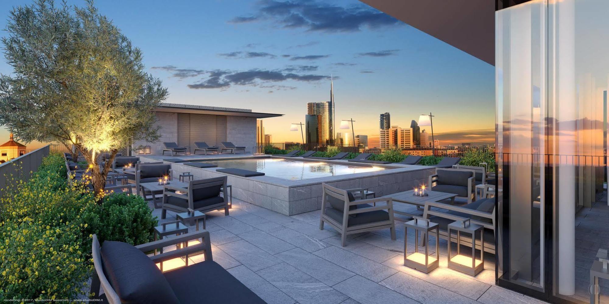 โรงแรมวีไอยู มิลาน ภายนอก รูปภาพ Skyline Residences rooftop